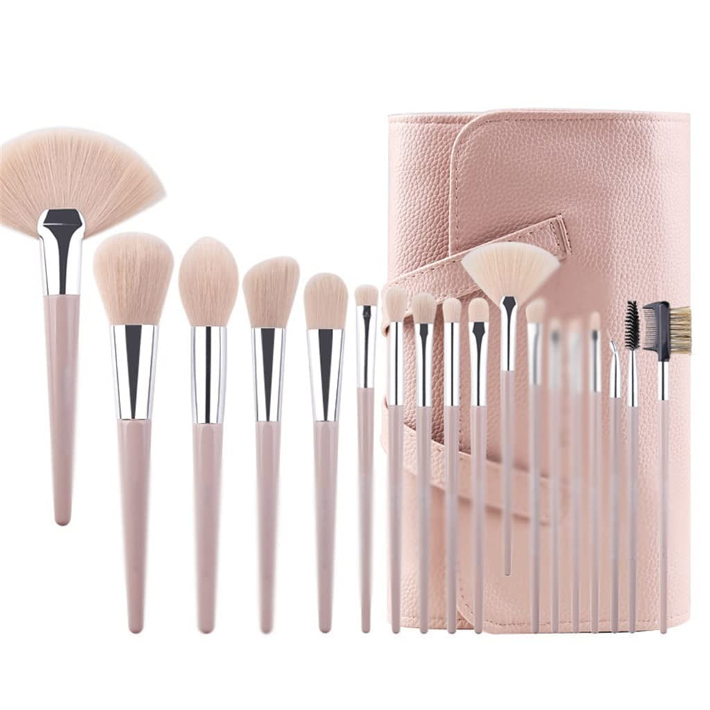 Makeup Brushes Set Professional 18Pcs Make up Brush with Pointed Handle Face Eye and Lip Cosmetic Tool(18Pcs,Black)