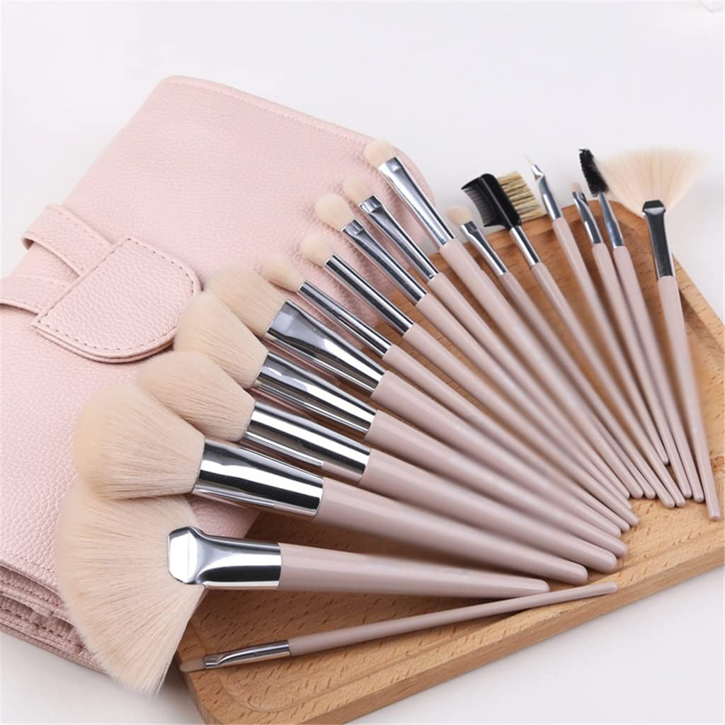 Makeup Brushes Set Professional 18Pcs Make up Brush with Pointed Handle Face Eye and Lip Cosmetic Tool(18Pcs,Black)